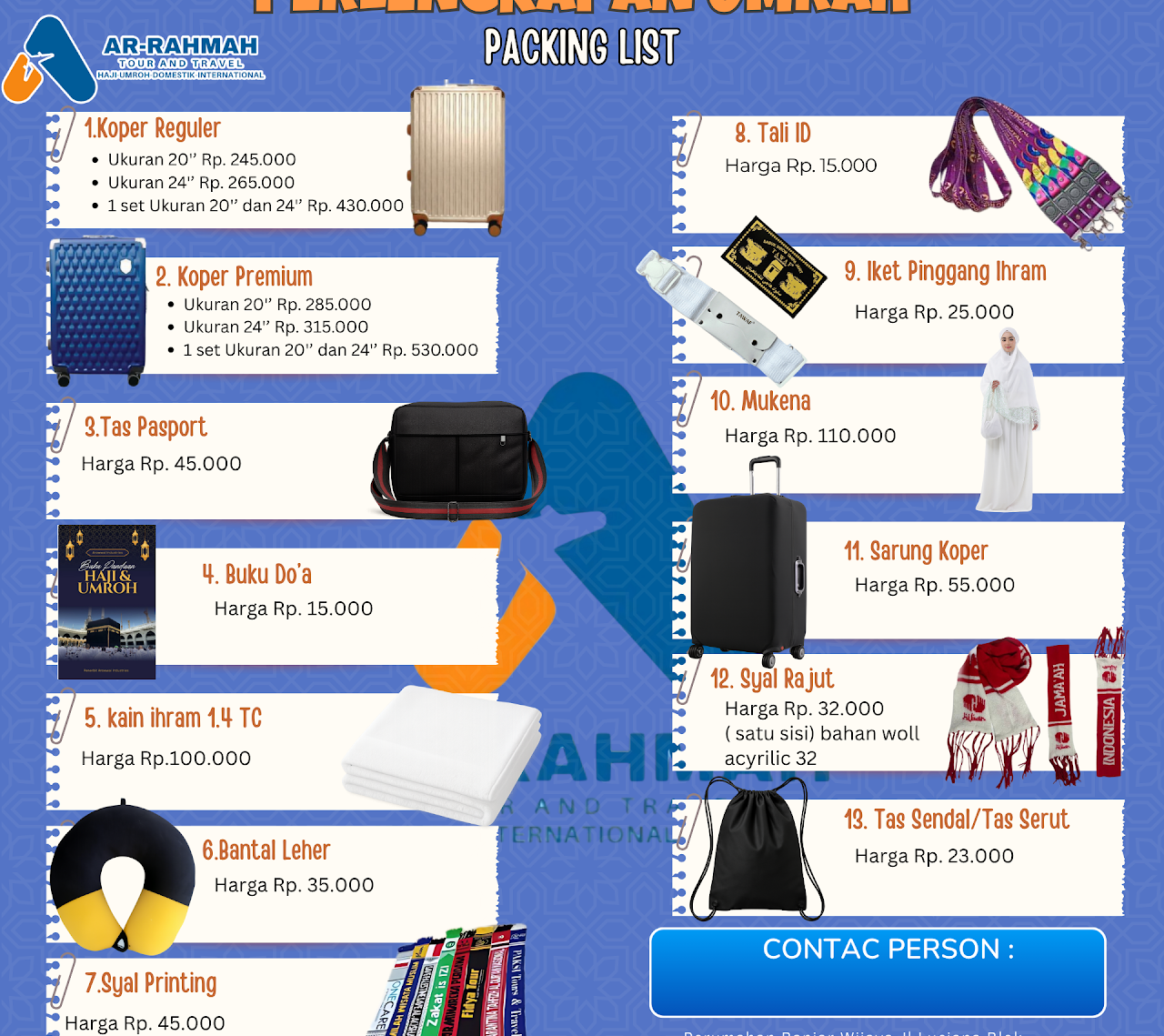 Paket Perlengkapan Umrah Lengkap